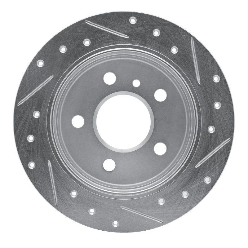 Mercedes-Benz B200 Brake Rotor (1) - Rear Left - R1 Concepts - Drilled & Slotted - Silver - `06-`11